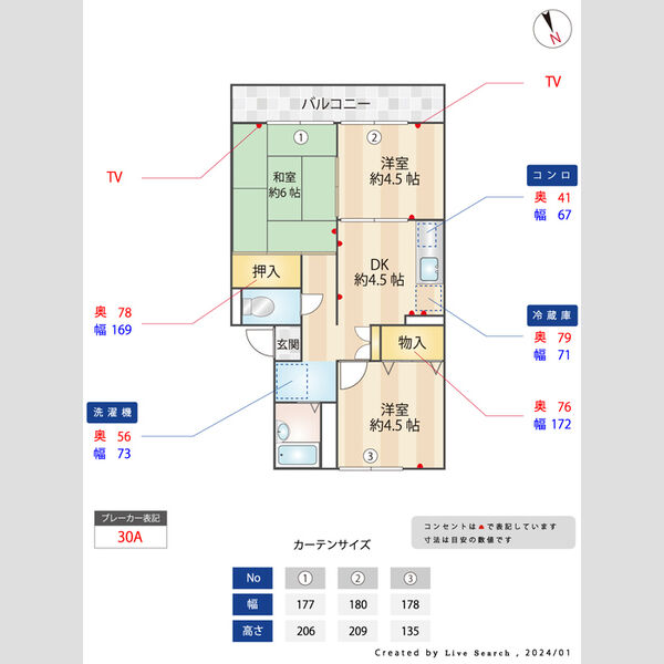 その他 (間取り図(採寸図))
