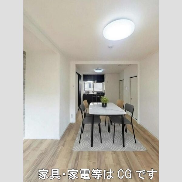 居室・リビング (DK　※家具・家電等はCGです)