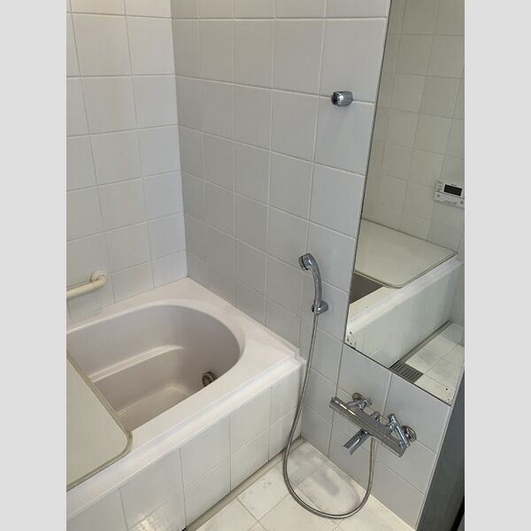 バス (浴室がホテルライクなガラス&タイル張りです)