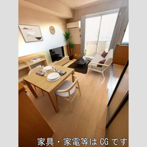 居室・リビング (家具‧家電はCGです)