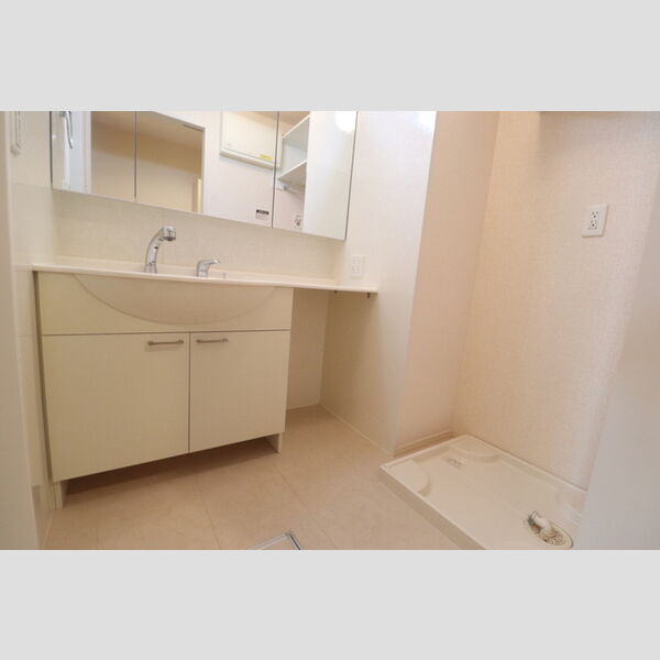 洗面所 (ワイド洗髪洗面化粧台・洗濯機置き場)