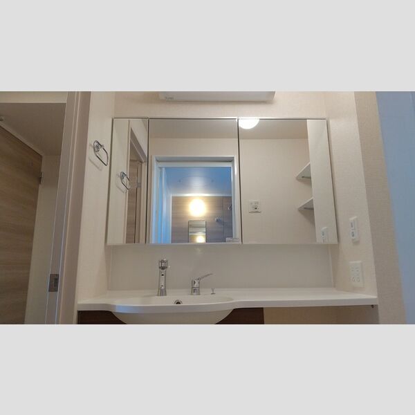 洗面所 (三面鏡付き洗髪洗面化粧台)