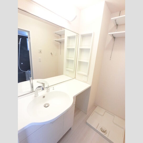 洗面所 (大型一面鏡付カウンター洗面化粧台)