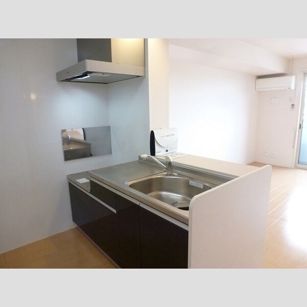 キッチン (キッチンからお部屋が見渡せます。)