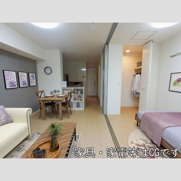 居室・リビング (LDK・洋室(※家具・家電等はCGです))