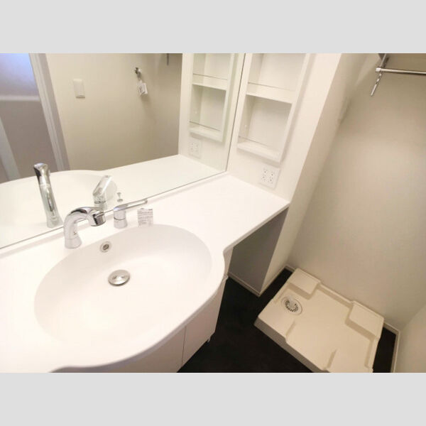 洗面所 (大きな鏡のある洗面台)