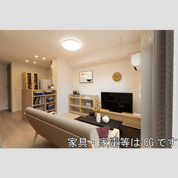 居室・リビング (家具‧家電はCGです)