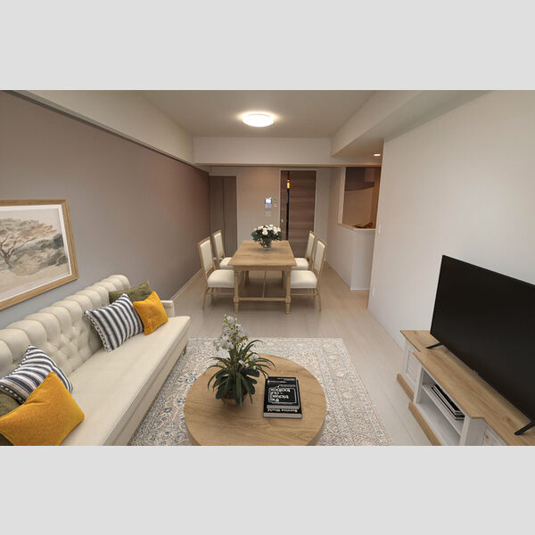 居室・リビング (LDKデジタルステージング)