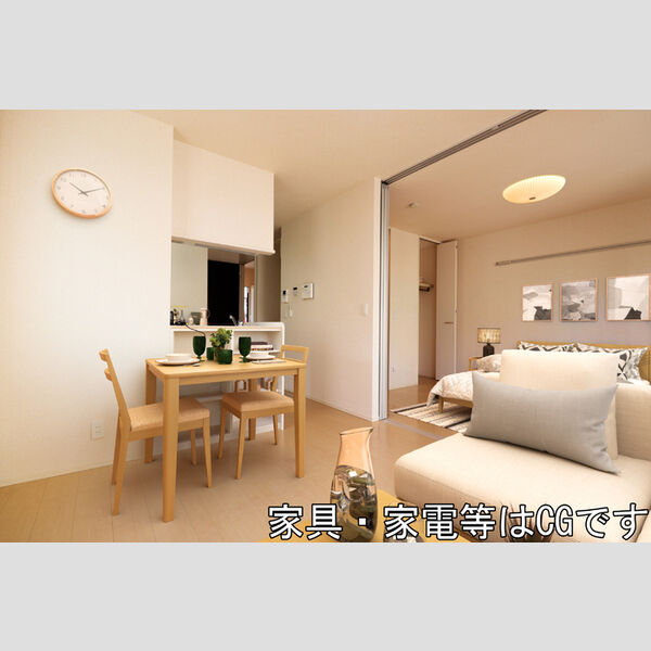 居室・リビング (家具/家電はCGです)