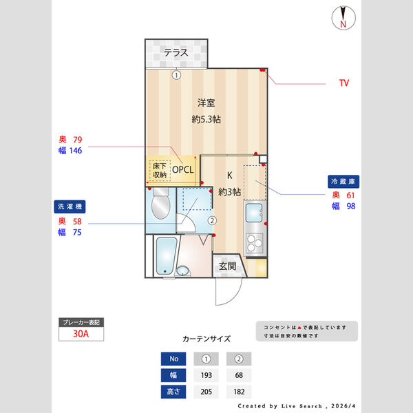 その他 (間取り図(目安寸法))