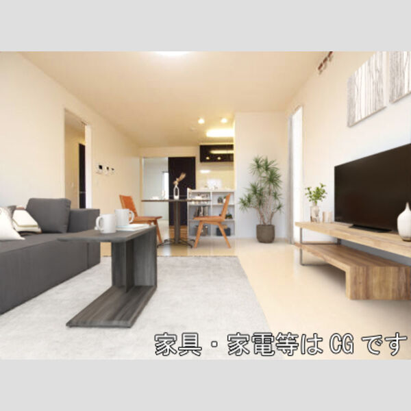 居室・リビング (家具・家電はCGです)