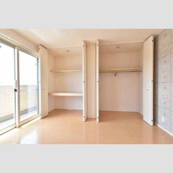 収納 (上段部も有効に使える広々クローゼット)