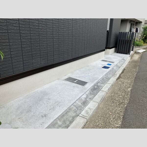 現地周辺 (バイク置き場)