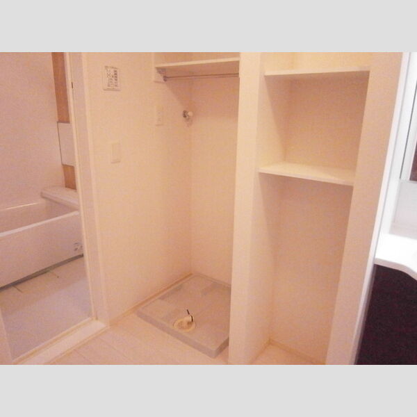 洗面所 (洗濯機置場、収納棚)