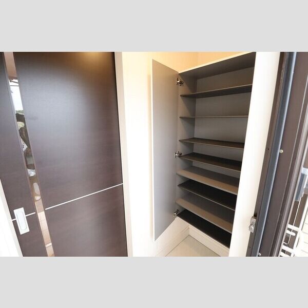 玄関 (トールタイプの姿見付シューズボックス)