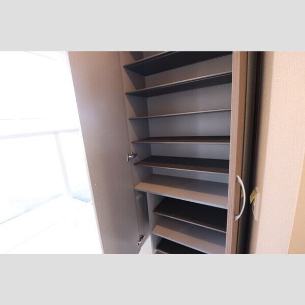 玄関 (トールタイプの姿見付シューズボックス)