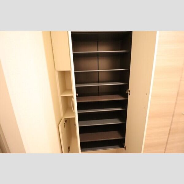 玄関 (トールタイプの姿見付シューズボックス)