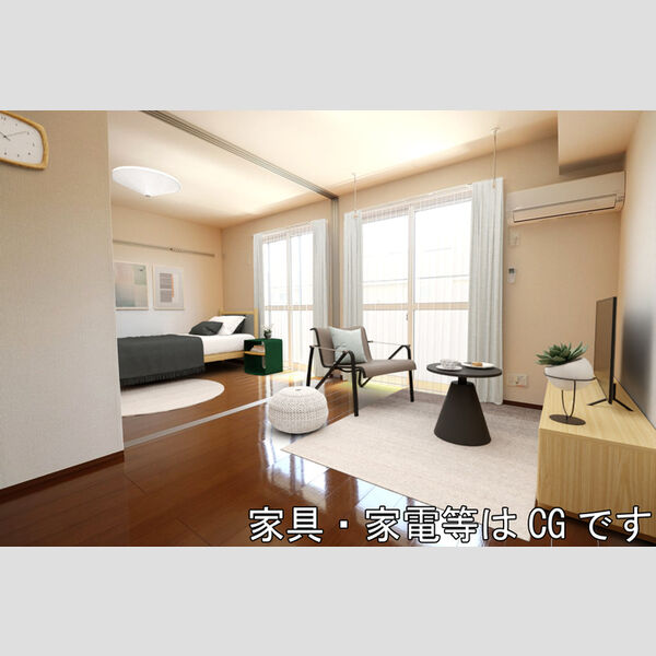 居室・リビング (ダイニング全景(家具・家電等はCGです。))