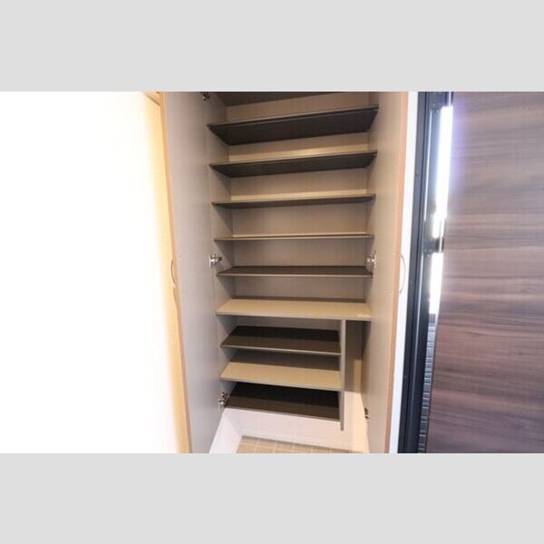 玄関 (トールタイプの姿見付シューズボックス)