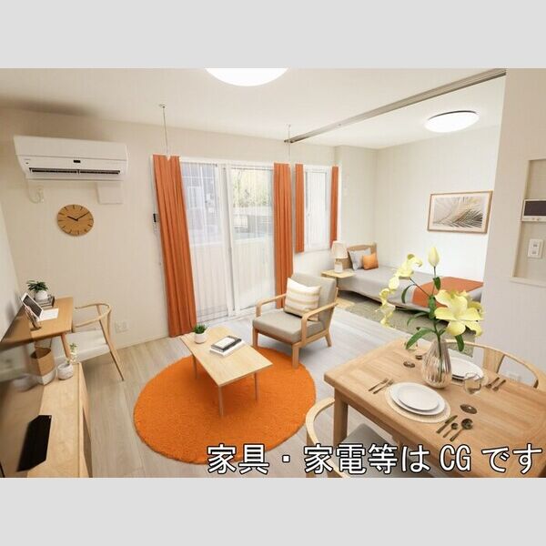 居室・リビング (リビング全景(家具・家電等はCGです。))