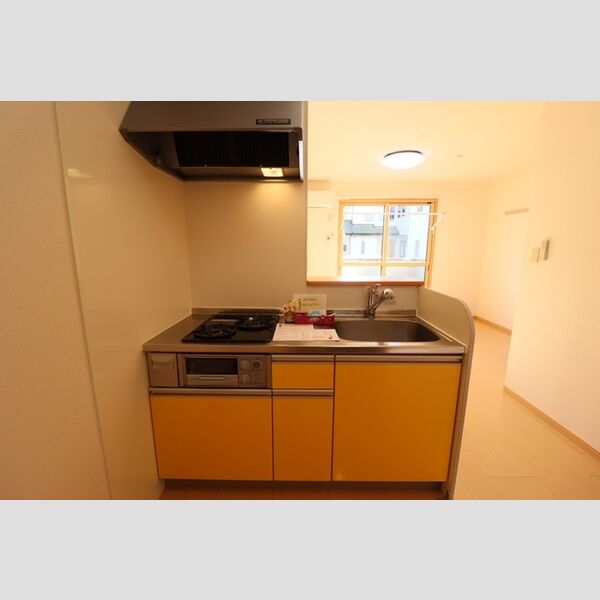 キッチン (対面式システムキッチン(2口ガスコンロ、グリル、浄水器付))