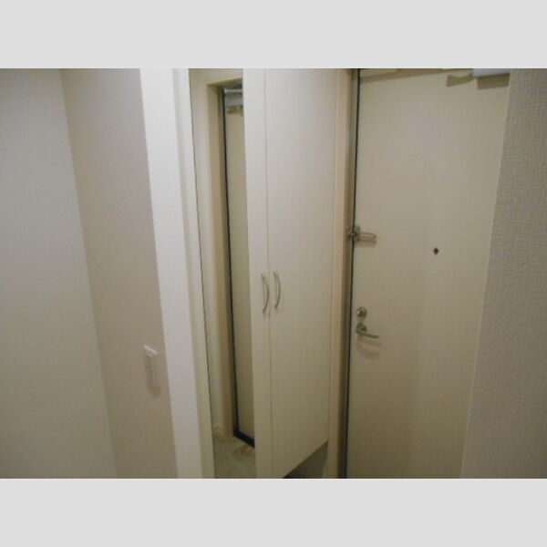 玄関 (鏡付きシューズボックス)