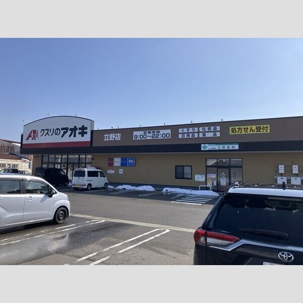 現地周辺 (クスリのアオキ立野店)