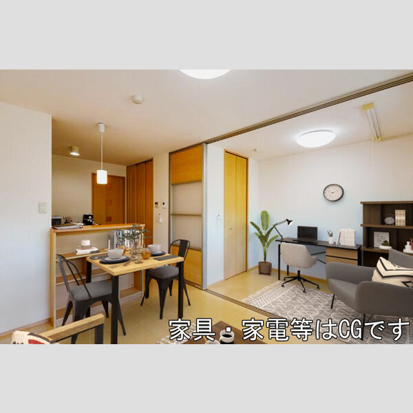 居室・リビング (家具・家電等はCGです)
