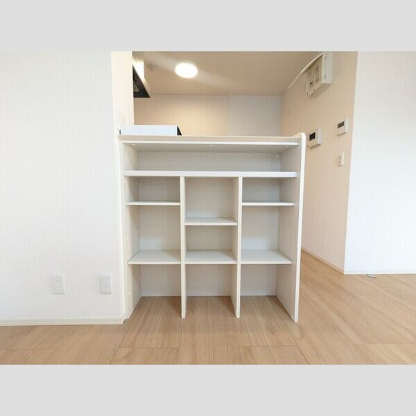 収納 (キッチン前棚)