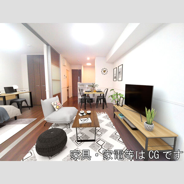 居室・リビング (家具・家電等はCGです)