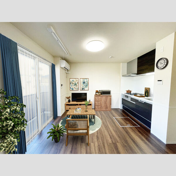 居室・リビング (※内蔵画像の家具はCGです。部屋には付属しません。)