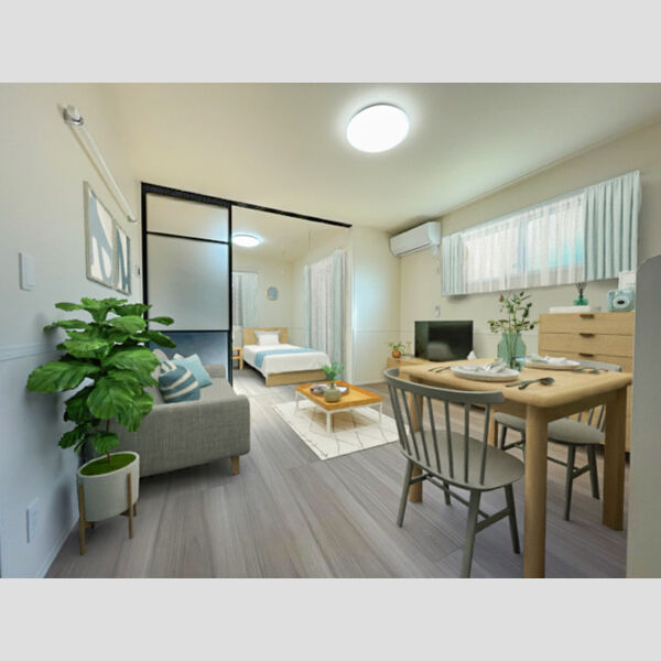 居室・リビング (※内蔵画像の家具はCGです。部屋には付属しません。)