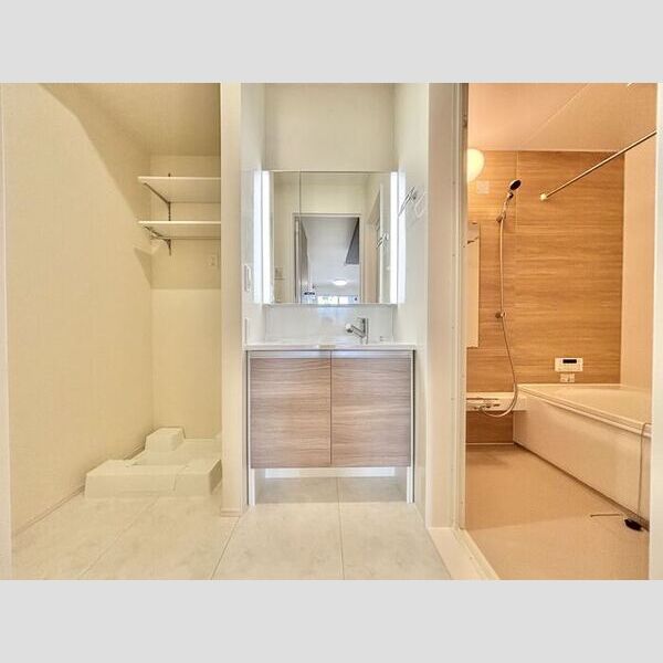 洗面所 (洗髪洗面化粧台 ツイン照明付き)