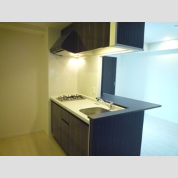 キッチン (キッチンはオシャレな2口ガスコンロ♪)