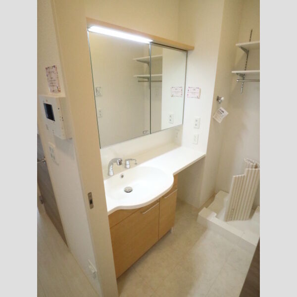 洗面所 (三面鏡の洗面台)