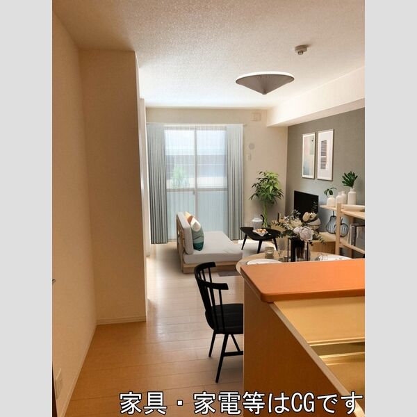 居室・リビング (家具家電はCGです)
