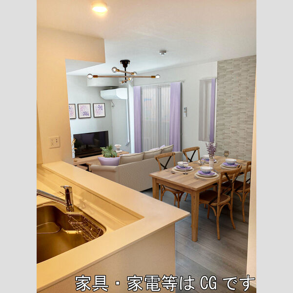 居室・リビング (家具家電はCGです)