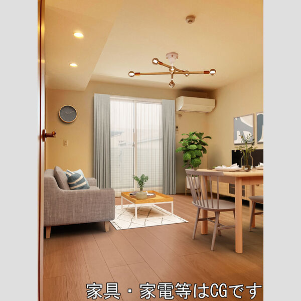 居室・リビング (家具家電はCGです)