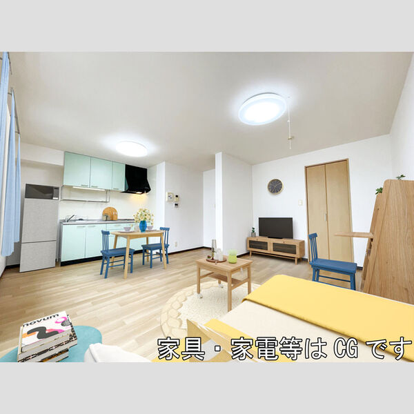 居室・リビング (※家具家電はイメージです。実際には設置されておりません。)
