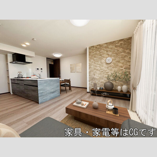 居室・リビング (家具/家電はCGです)