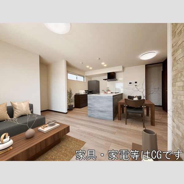 居室・リビング (家具/家電はCGです)