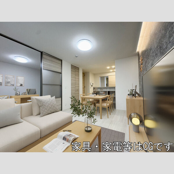 居室・リビング (家具‧家電はCGです)