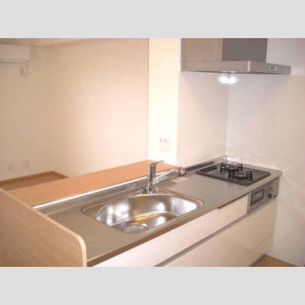 キッチン (対面システムキッチン(2口ガスコンロ)!)