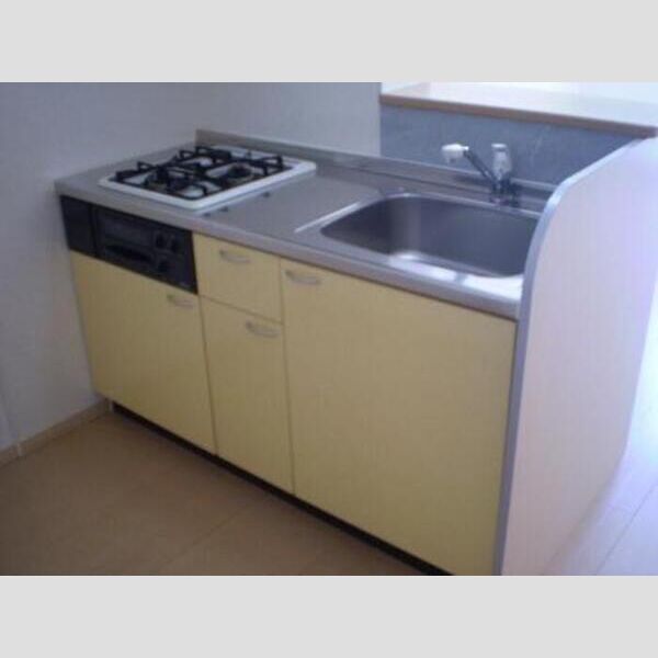 キッチン (2口グリル付ガスコンロが付いてるシステムキッチンです!)