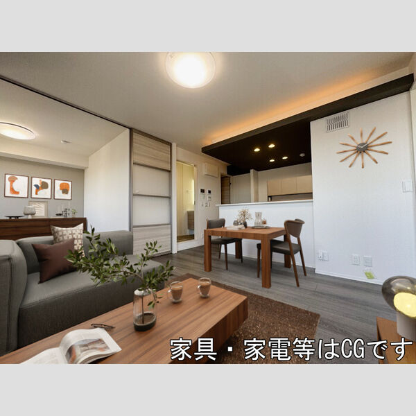 居室・リビング (家具‧家電はCGです)
