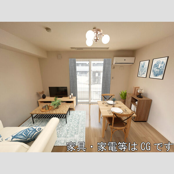 居室・リビング (家具・家電はCGです)