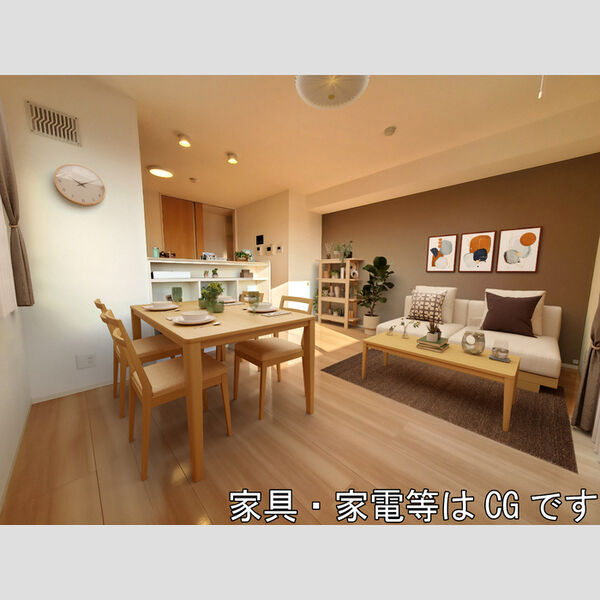 居室・リビング (家具‧家電はCGです)