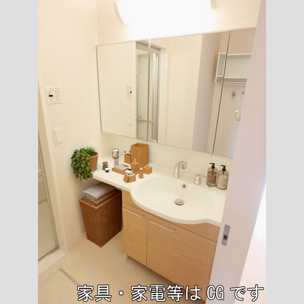 洗面所 (洗髪洗面化粧台　※イメージ図です・家具は配置しません)