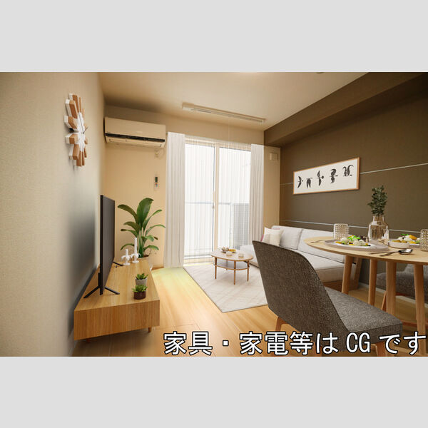 居室・リビング (家具‧家電はCGです)