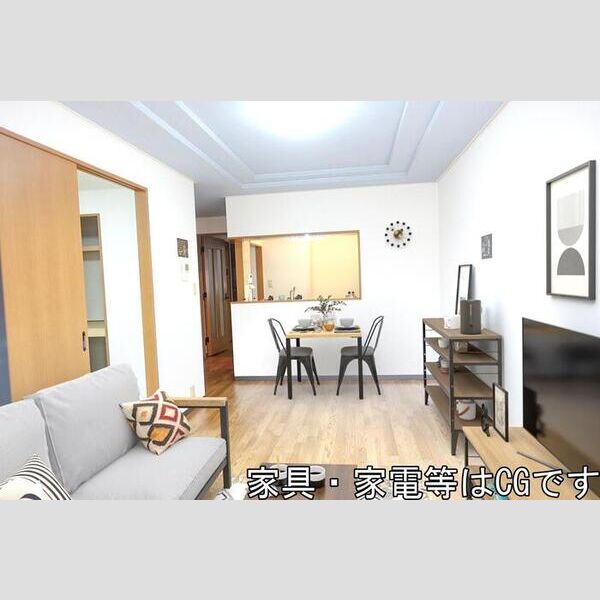 居室・リビング (リビング～対面キッチン　※バーチャルインテリア)